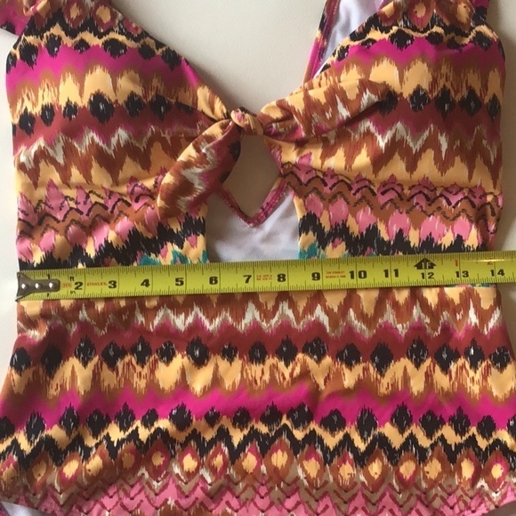 Boden Multicolored Ikat Cutout Cap Sleeve Tie Front Swim Size 10 NWT - Picture 11 of 13